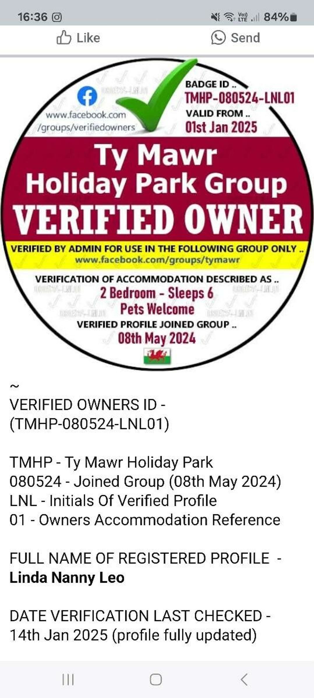 Ty Mawr Holiday Park - Holiday Accommodation 946