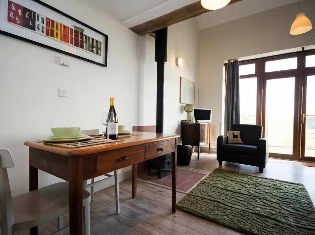 Countryside cottage with wood fire near the coast