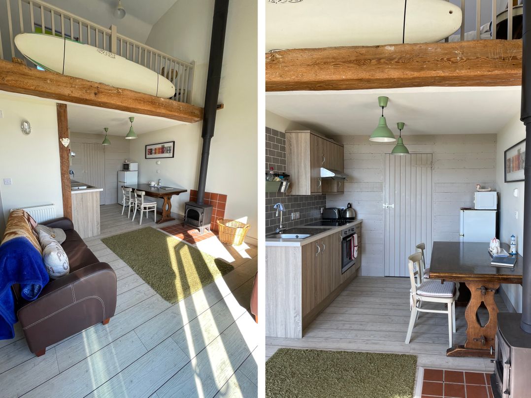 Countryside cottage with wood fire near the coast