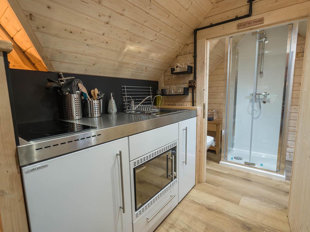 Punch Tree Cabins Outdoor Bath Wood Burner