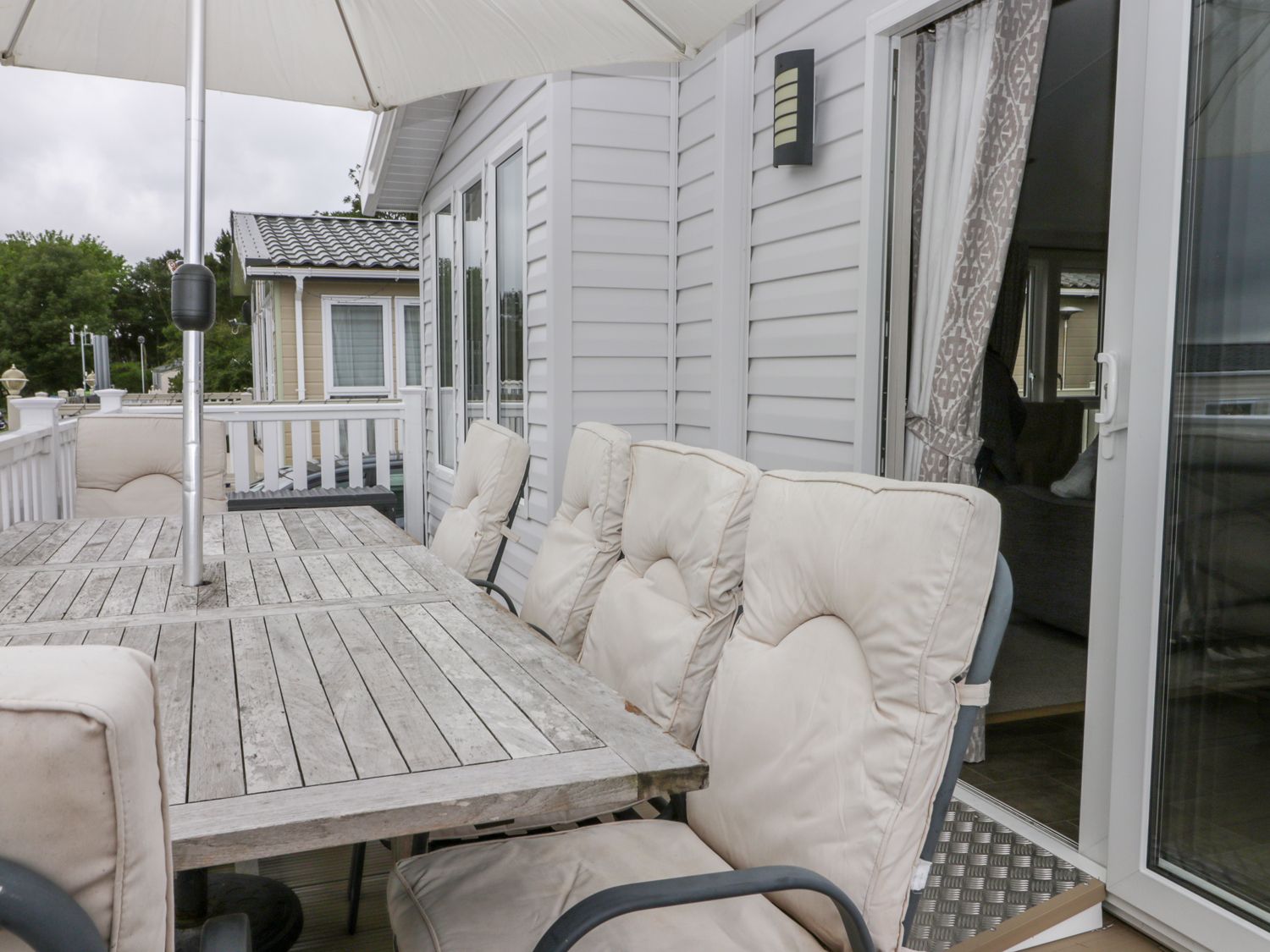 Decking area Decking area at Cayton Pines Holiday Lodge ( Ref 1013485 ) Cayton Bay Accommodation near Scarborough North Yorkshire