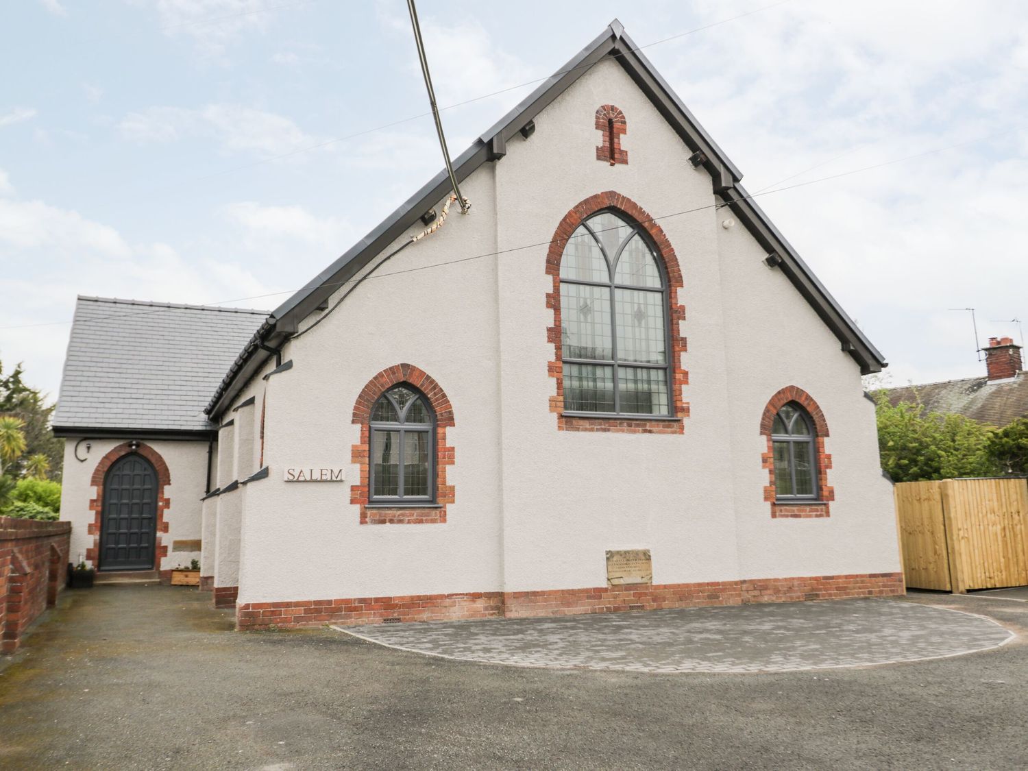 Salem in Meliden in Denbighshire. Six-bedroom, converted chapel with hot tub and games room. Stylish