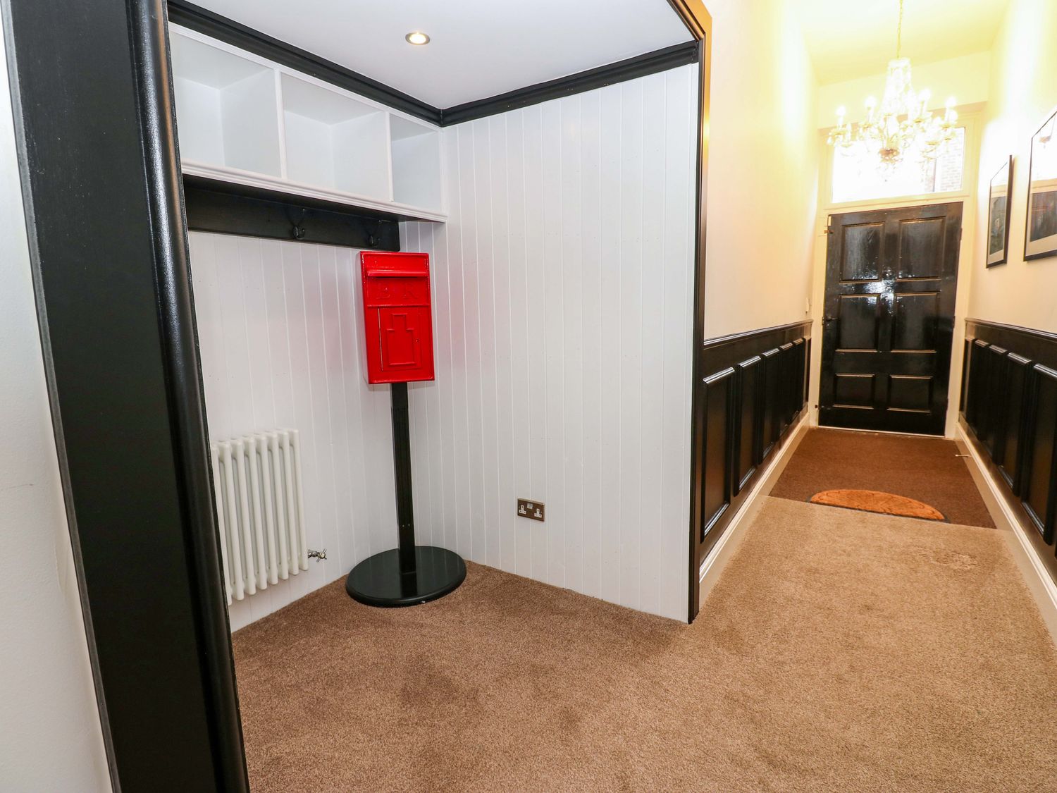 The Miners Hall in Stanley, County Durham. Chapel conversion. Stained-glass windows. Hot tub. Sauna.