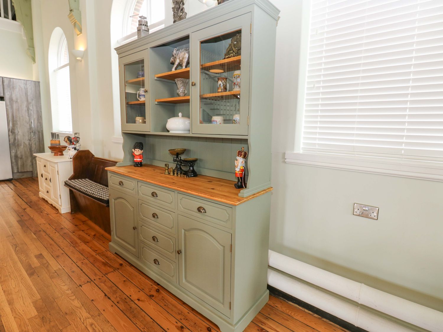 The Miners Hall in Stanley, County Durham. Chapel conversion. Stained-glass windows. Hot tub. Sauna.