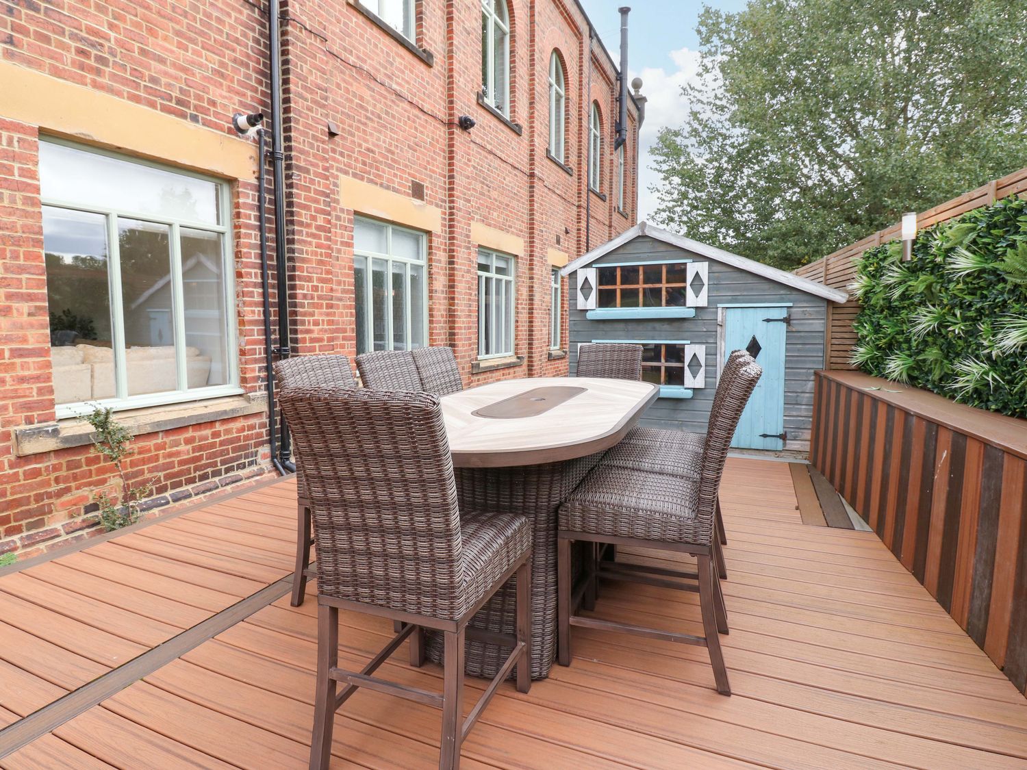 The Miners Hall in Stanley, County Durham. Chapel conversion. Stained-glass windows. Hot tub. Sauna.