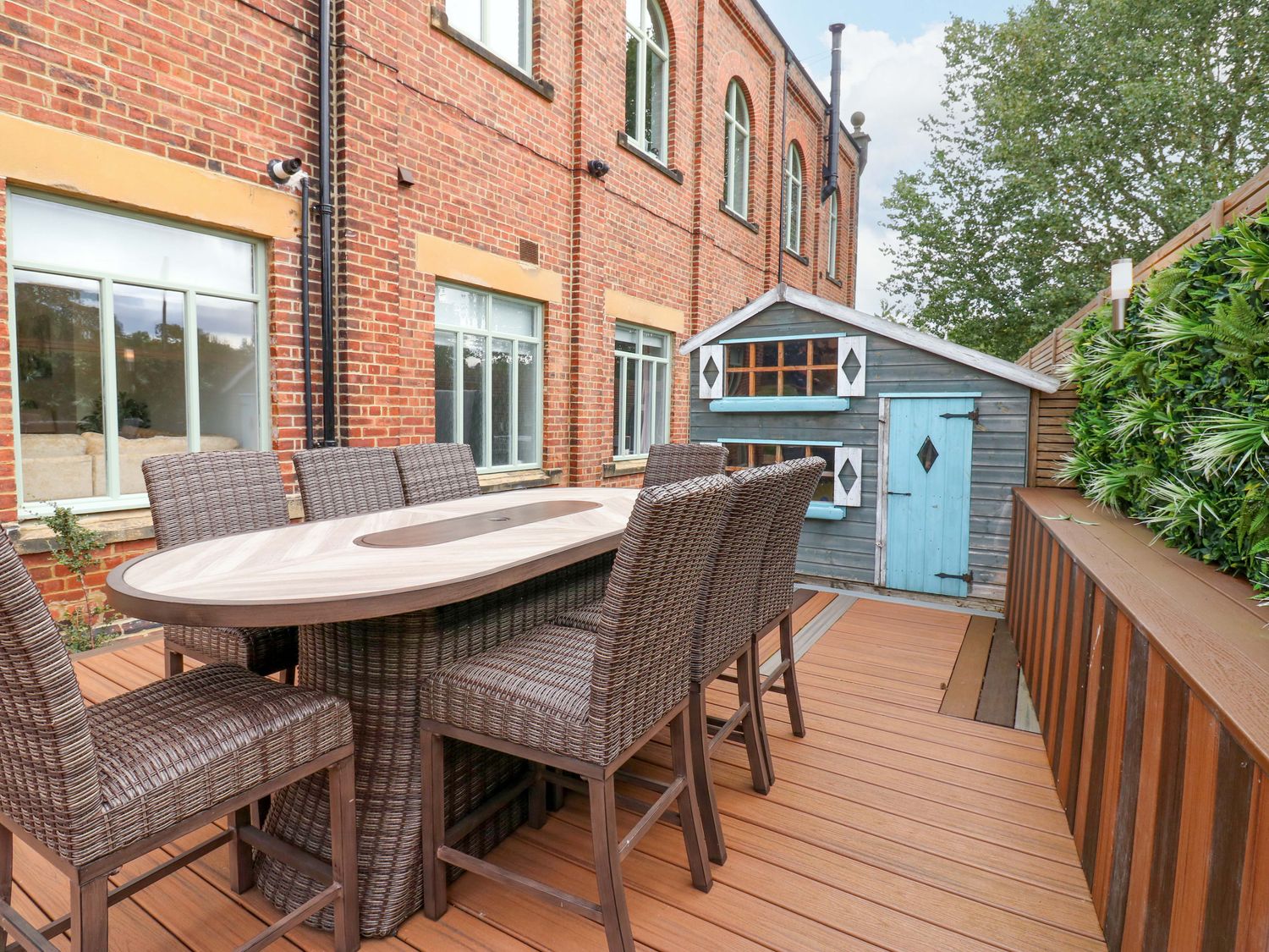 The Miners Hall in Stanley, County Durham. Chapel conversion. Stained-glass windows. Hot tub. Sauna.