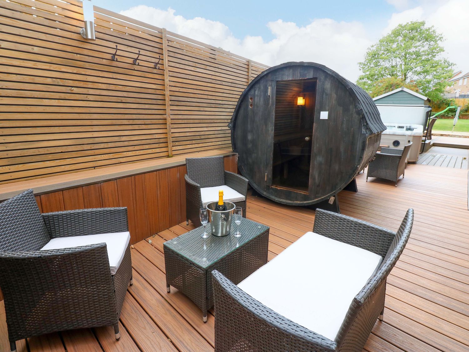 The Miners Hall in Stanley, County Durham. Chapel conversion. Stained-glass windows. Hot tub. Sauna.