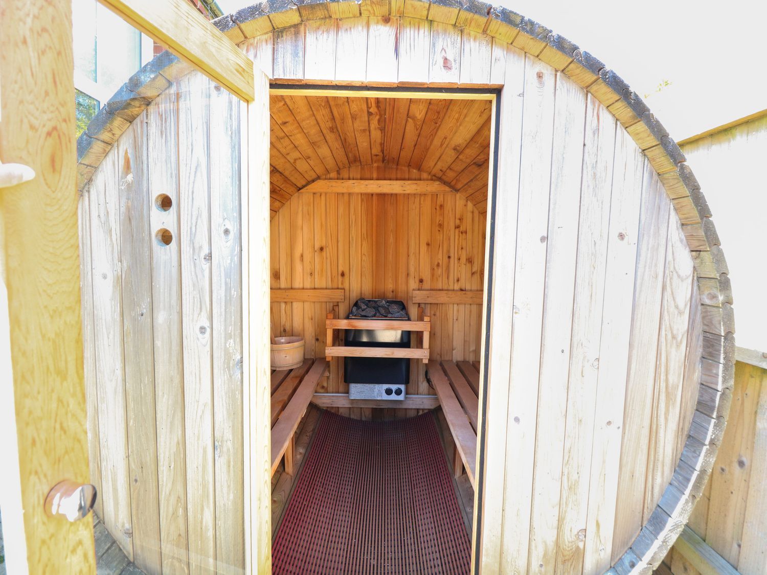 The Old Chapel in Foxley, Norfolk. Off-road parking. Woodburning stove. Hot tub. Character features.