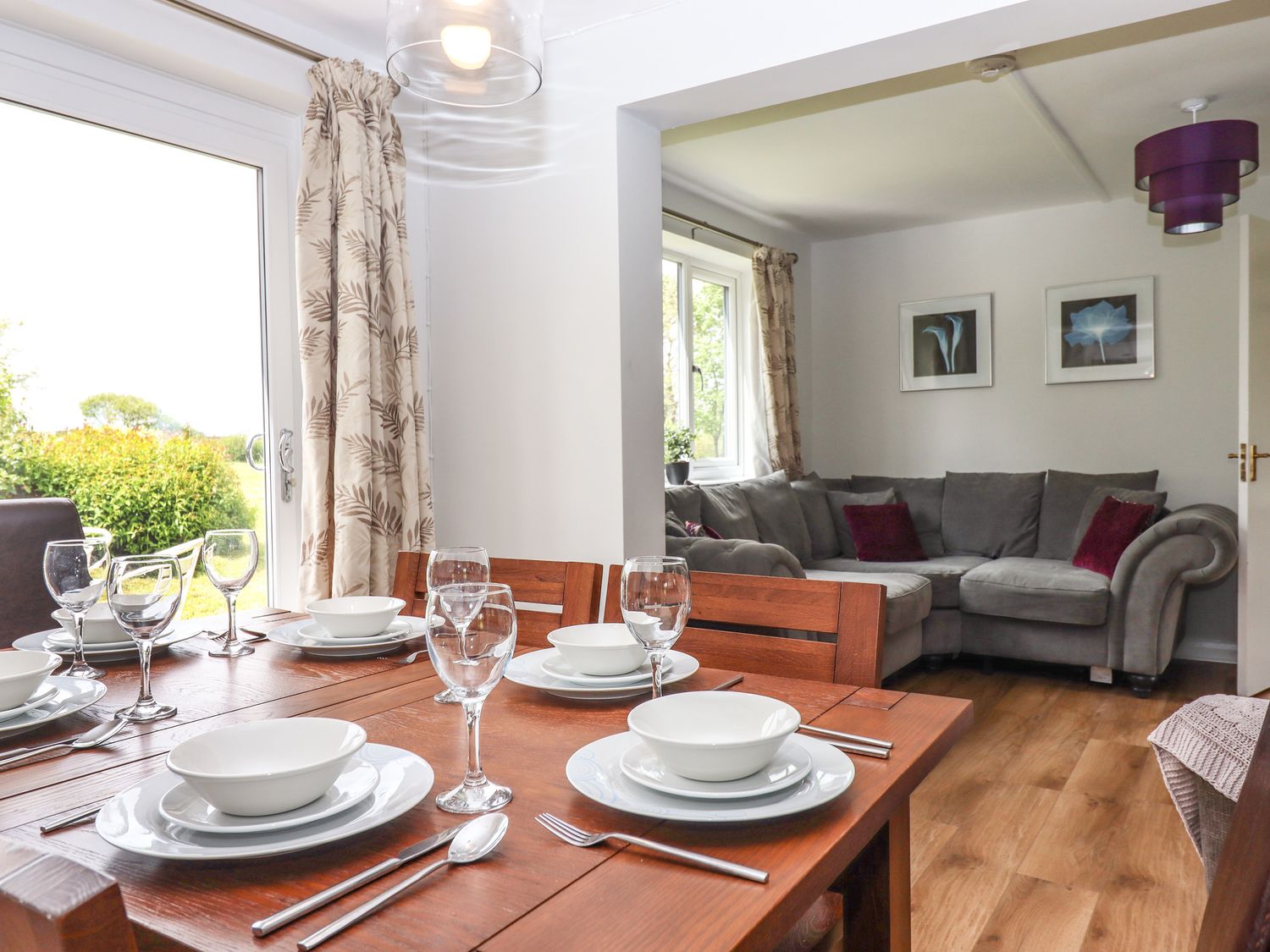 Primrose at Moorhead Country Holidays, Moorhead Farm, near Woolfardisworthy, Devon. Open-plan.