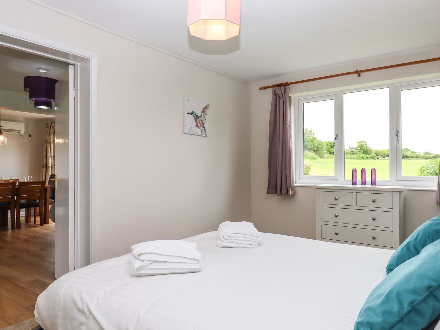 Primrose at Moorhead Country Holidays, Moorhead Farm, near Woolfardisworthy, Devon. Open-plan.