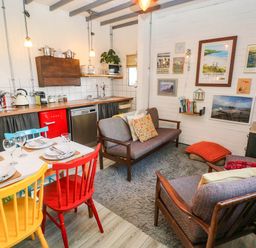 A kitchen with dining area at Cattle Shed near Narberth