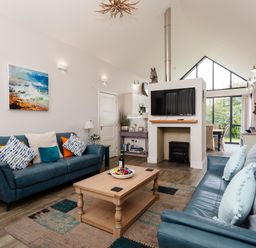 A living room with sofas and a coffee table at Betony in Bamburgh