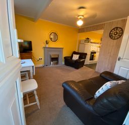 A living room with a television and fireplace at 246 California Road California, Norfolk