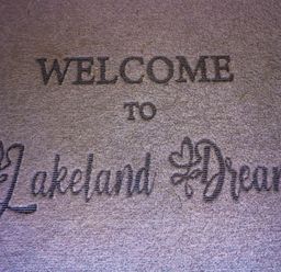 A welcome mat with the text Welcome to Lakeland Dream at Lakeland Dream @ South Lakeland Leisure Lodge in Warton