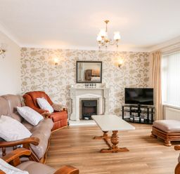 A living room with a fireplace sofa and television at 27 Pinewood Hill Warrenpoint Northern Ireland