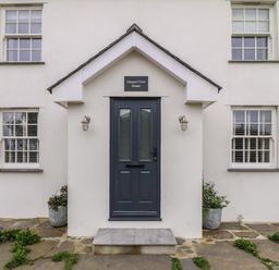 Front entrance door with small porch at Channel View House in Wadebridge