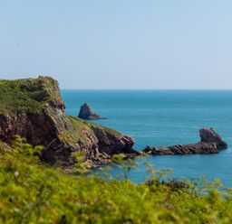 Cliffs and sea at Lodge 69 at Riviera Bay Coastal Retreat Brixham