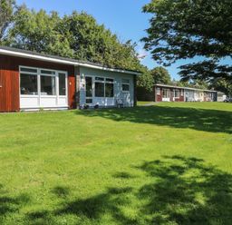 A row of single-story houses with lawns and trees at 61 Norton Park in Dartmouth