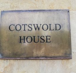 A nameplate that reads Cotswold House