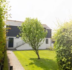 An outdoor area with a tree and steps at The Granary near St Merryn