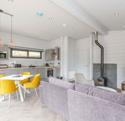 A living room with kitchen area at Leyburn (Pet) in Leyburn