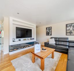 A living room with a television and sofa at Charcoal Lodge in Brigg