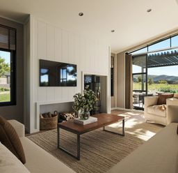 A living room with a sofa and coffee table at Fell Side in Penrith