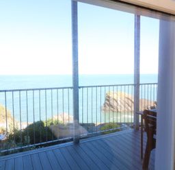 A sea view from a balcony at Val's Seaview in Ilfracombe