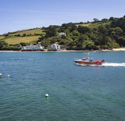 A view of water with boats and houses at Villa 8, Estura in Salcombe