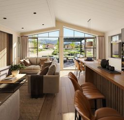 A living room with a sofa and coffee table at Lonscale (Pet) Penrith
