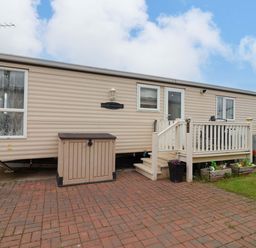A mobile home with porch and outdoor furniture at Winchester - 478 Abergele