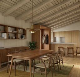 A dining room with a table and chairs at Arbora 3.0 Spa (Pet) Malvern