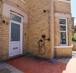 An entrance with a door and window at Lansdowne Grange in Bridlington