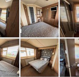 A bedroom with beds and furniture at Silversands Holiday Park, Indi’s Retreat at Silversands, Helston