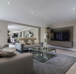 A living room with a sofa and coffee table at Northumberland Luxury Stays - The Chivits near West Chevington