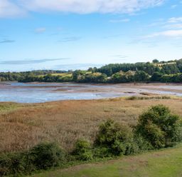 A landscape with water and trees at Puffin in Kingsteignton