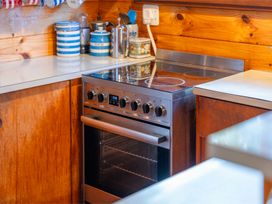 A stove and oven in a kitchen at Hatepe Lake Taupo Retreat Lake Taupo