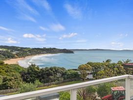 A view of the coastline and ocean at Langs Beach Holiday Home in Langs Beach
