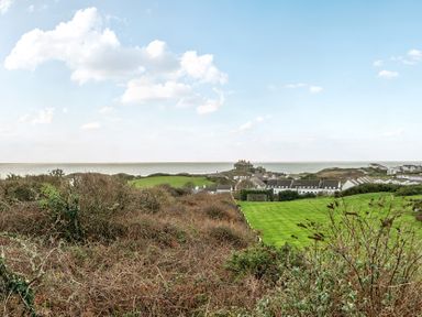 A view of sea and hills at Curragho in Trearddur Bay