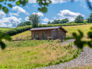 A cabin in a field at Birch Banc Retreats - Bedw Llanidloes