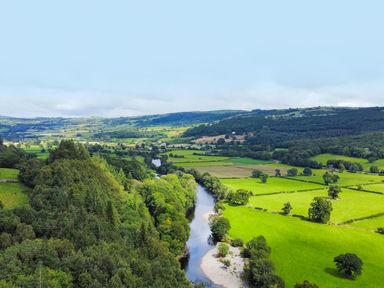 A landscape view with river and greenery at Greffyn in Betws-Y-Coed