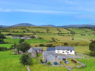 A rural property with fields and trees at Orsedd Wen Cottage Betws-Y-Coed