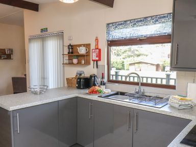 A kitchen with a countertop and sink at Bugle in Saltburn-By-The-Sea