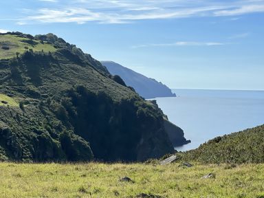 A coastal scene with cliffs and ocean at Apple Barn in South Molton