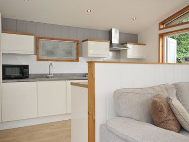 A kitchen with a microwave and sink at 3 Southern Place in Dobwalls