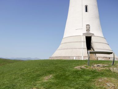 A lighthouse on a grassy area at Cherry in Ulverston