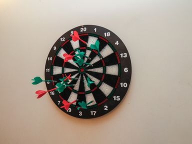A dartboard with darts at Bridlington Bay House in Bridlington
