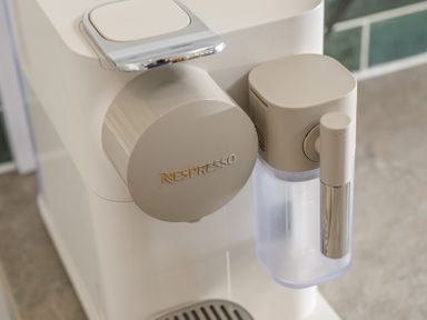 A Nespresso coffee machine on a kitchen counter at The Indigo House in Berwick-Upon-Tweed