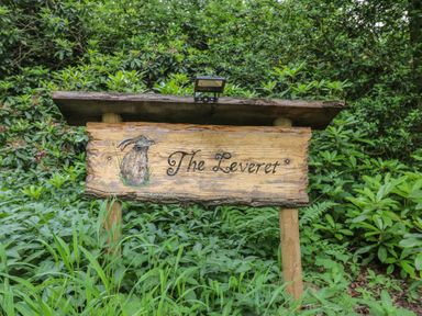 A sign with a rabbit illustration at The Leveret in Eppleby