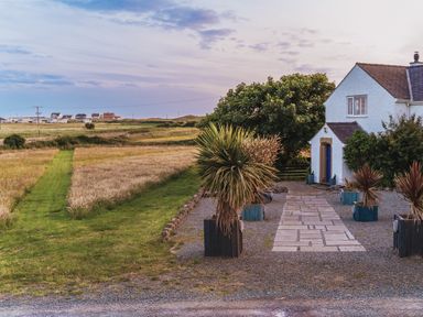 A house with a driveway and plants at Glanllyn Bach Llanfaelog